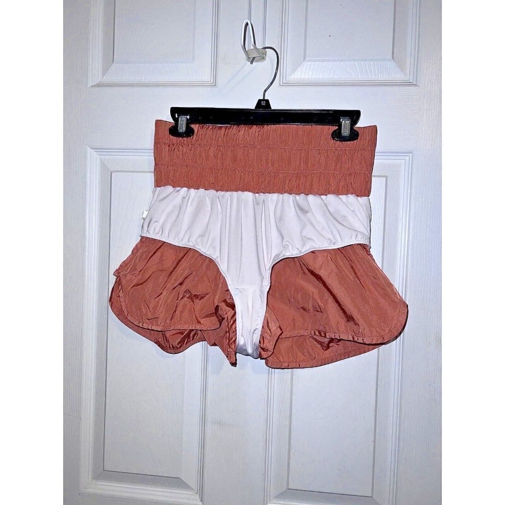 Free People FP MOVEMENT Athletic Pink High Waisted Lined Shorts Sz M - Picture 8 of 16